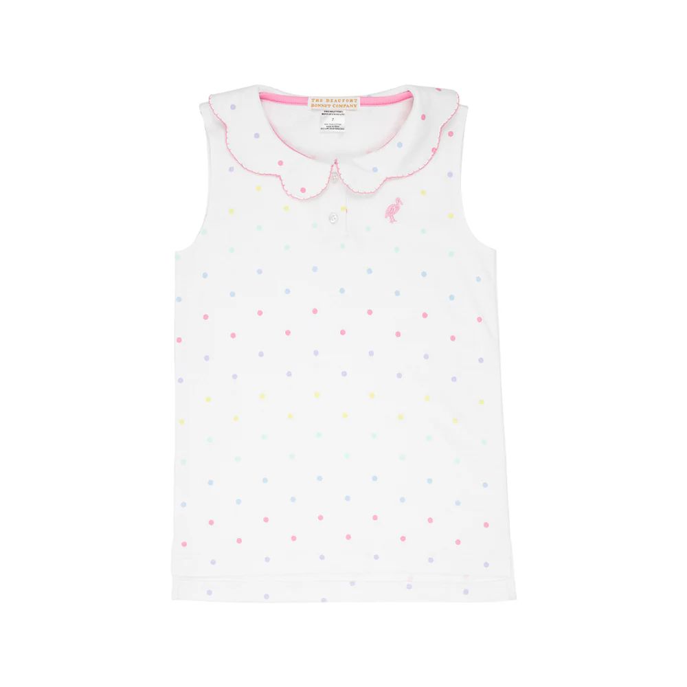 Paige's Playful Polo & Onesie - Dudley Dot with Hamptons Hot Pink | The Beaufort Bonnet Company