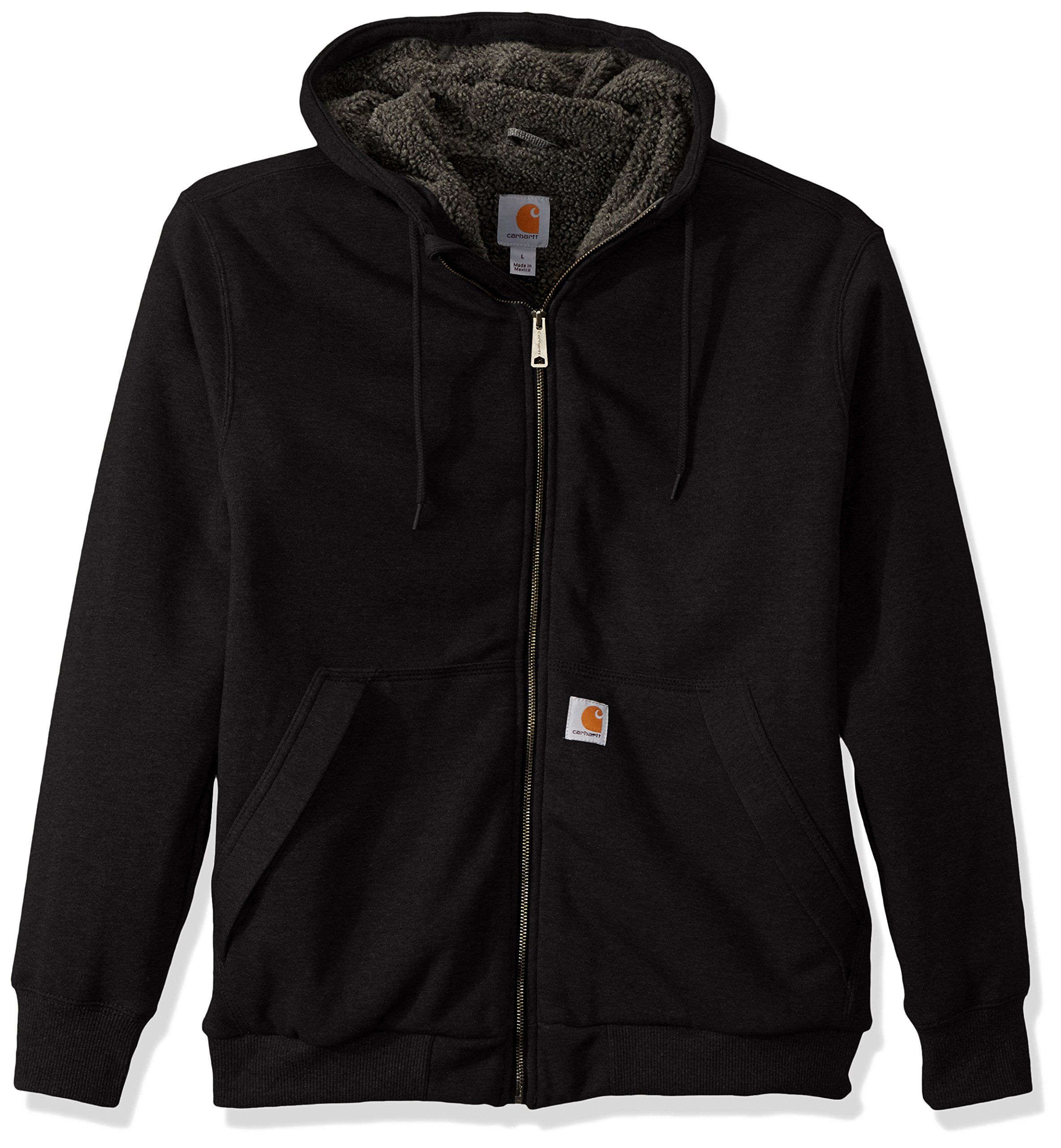 Carhartt Men's Rain Defender Rockland Sherpa Lined Hooded Sweatshirt | Amazon (US)