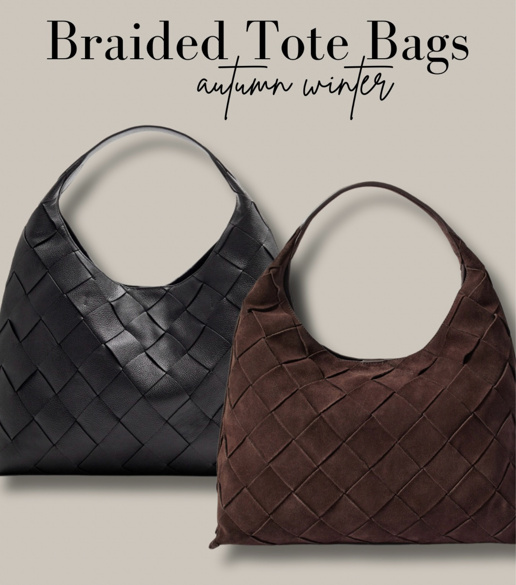 Braided tote bags 🤎🖤

#LTKautumn #LTKbag #LTKwinter