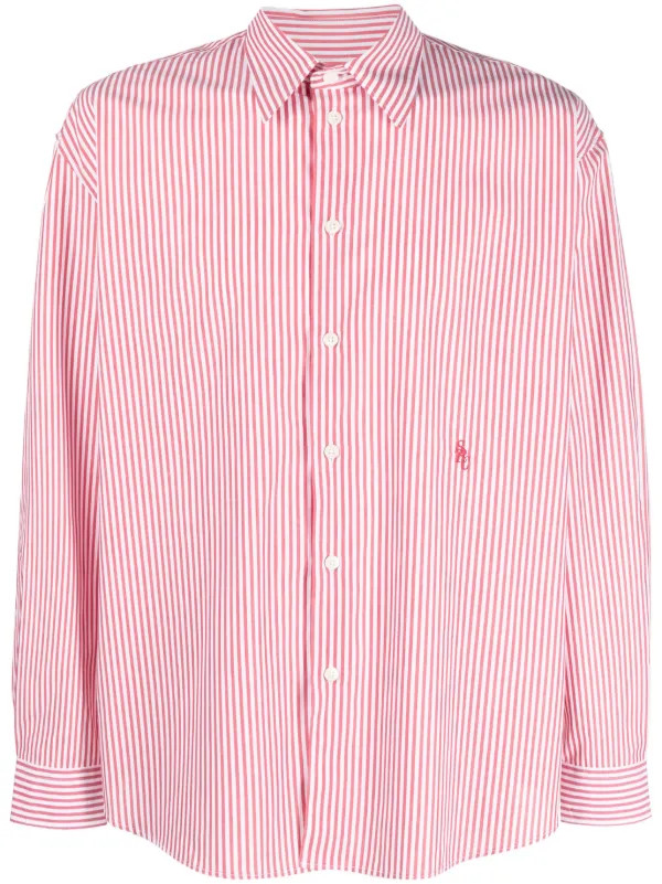 Sporty & Rich stripe-print Cotton Shirt - Farfetch | Farfetch Global