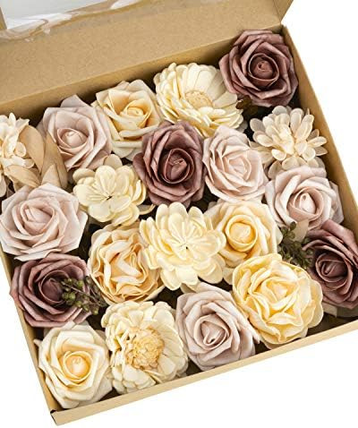 Dusty Rose Flowers - Artificial Flowers Combination for Vintage Wedding Decor Bouquets Centerpiec... | Amazon (US)