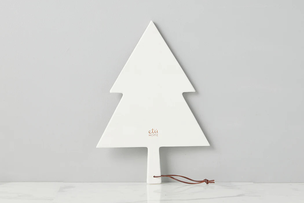 Solid White Mod Tree Charcuterie Board, Small | etúHOME