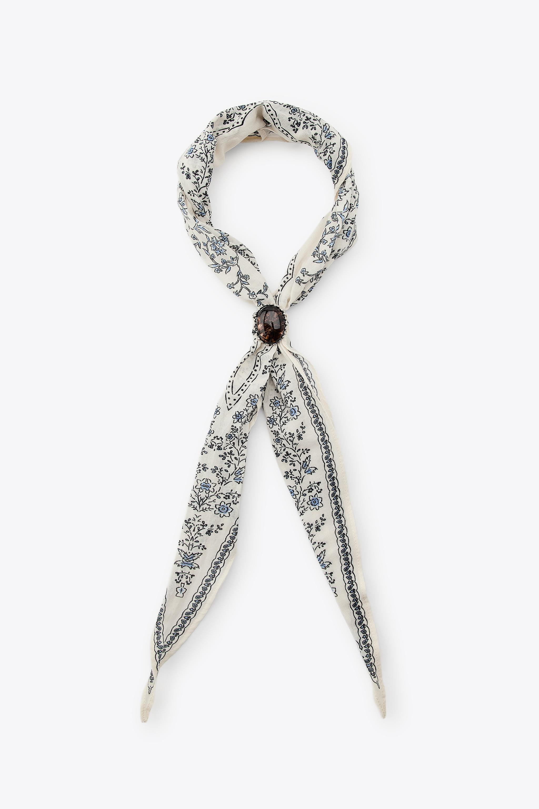 STONE COTTON PRINTED BANDANA | Zara UK
