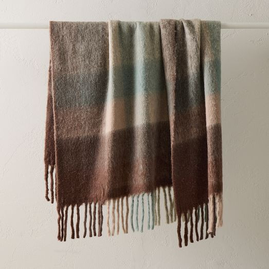 Faux Mohair Framed Ombre Throw | West Elm (US)