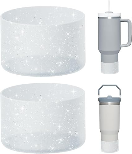 WUQID 2 Pack Bling Silicone Boot Compatible with Stanley Quencher Adventure 40oz & Stanley IceFlo... | Amazon (US)