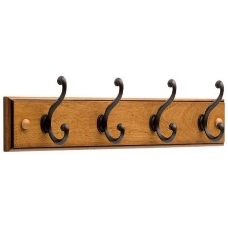 Coat & Hook Rack w/ 4-Scroll Hooks - Ideal in Foyers Hallways & Bedrooms | Walmart (US)