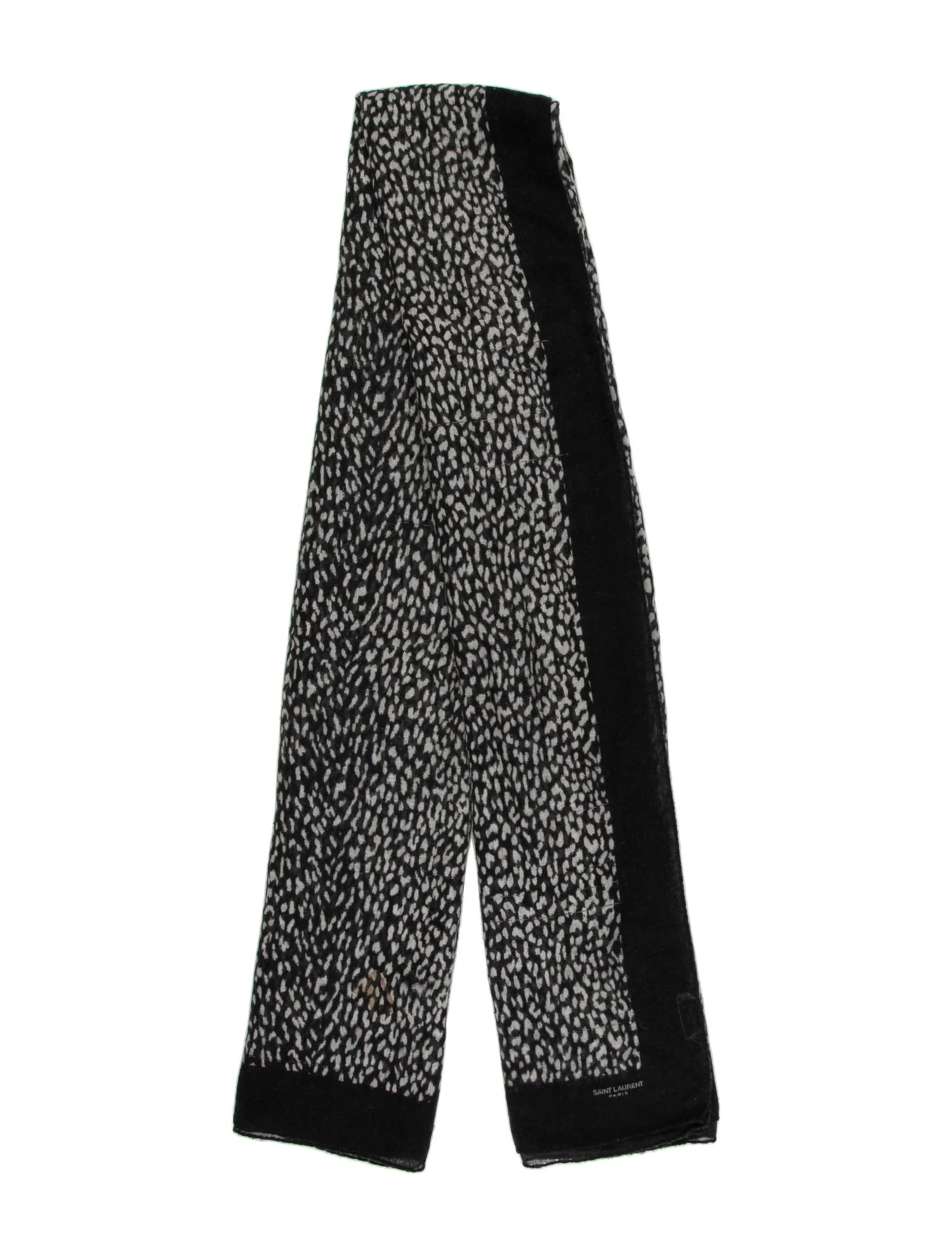Saint Laurent Wool Animal Print Scarf - Black Scarves and Shawls, Accessories - SNT455369 | The R... | The RealReal