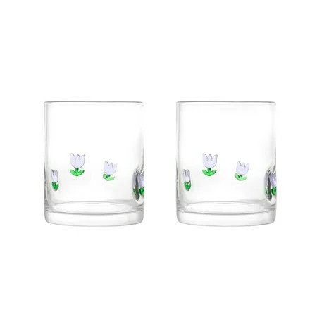 Thyme & Table 12 fl oz Spring Tullip Charm Drinking Glasses, Set of 2 | Walmart (US)