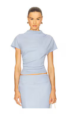 Line & Dot x REVOLVE Walker Draped Top in Light Blue from Revolve.com | Revolve Clothing (Global)