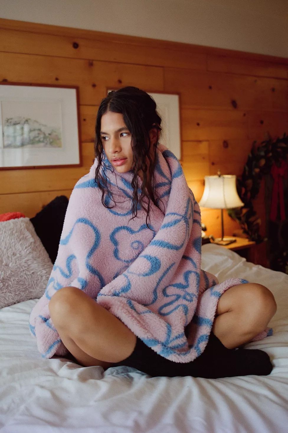 Printed Super Plush Soft Throw Blanket | Urban Outfitters (US and RoW)