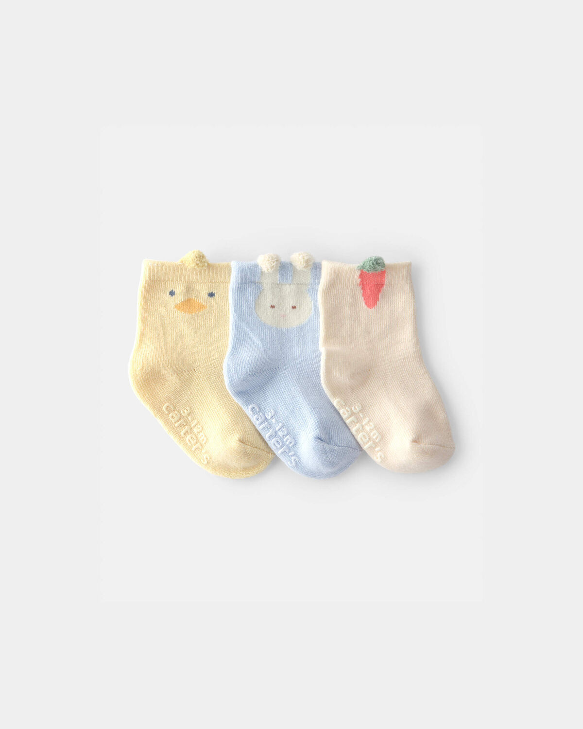 Blue/Orange/Pink - Baby 3-Pack Easter Socks - Yellow/Blue/Ivory, Selected | Carter's Inc