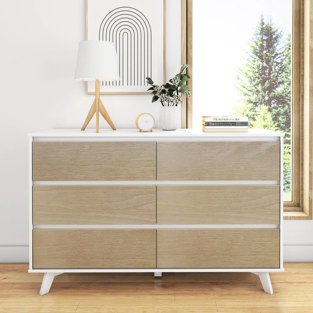 Scandinavian 6-Drawer Wood Dresser | max & lily