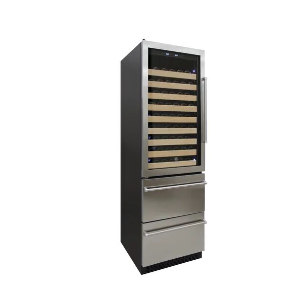 108 Bottle and 108 Can Stainless Steel Dual Zone Freestanding Wine & Beverage Refrigerator | Wayfair North America