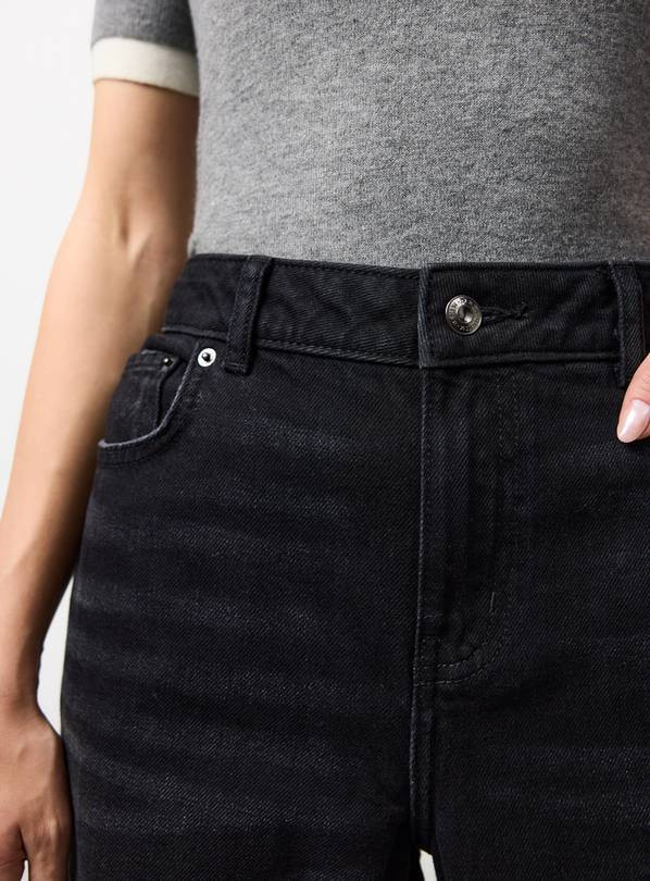 Buy Washed Black Relaxed Straight Leg Jeans 20R | Jeans | Tu | Tu Clothing