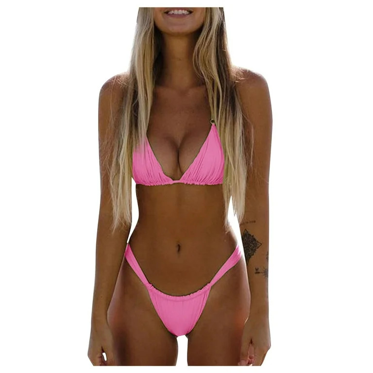 Babysbule Push-Up High Cut Bikinis Swimsuit Sets 2 Piece Women's | Walmart (US)