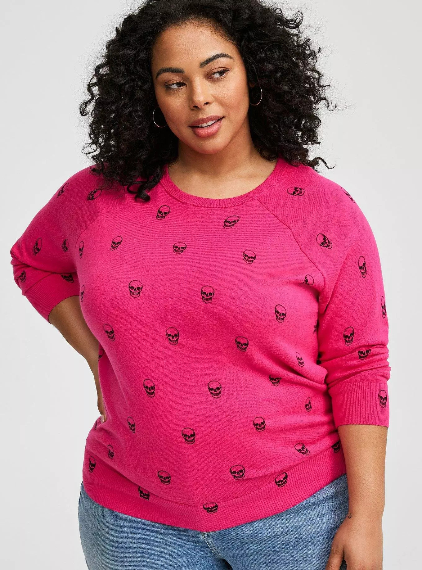 Cotton Cashmere Pullover Crew Sweater | Torrid (US & Canada)