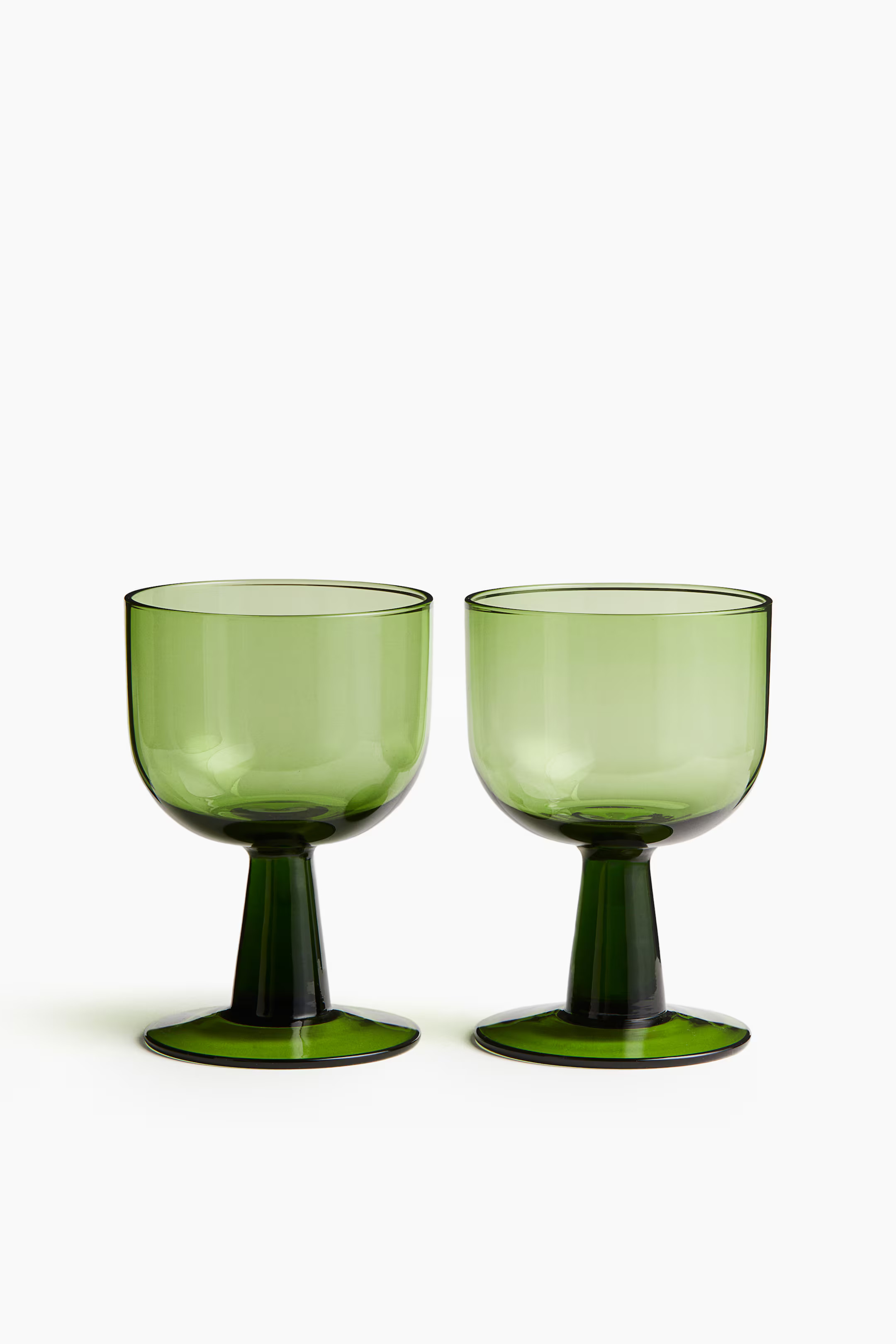 2-pack Wine Glasses - Olive green - Home All | H&M US | H&M (US + CA)