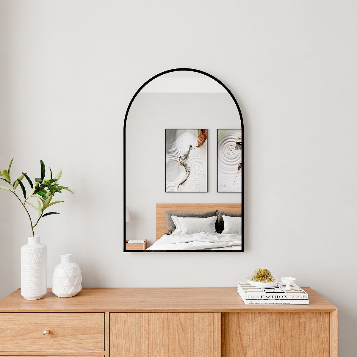 Alani Contemporary 36*24 Arched Wall Mirror,Arch-shaped Wall Mirror With Aluminum Alloy Frame- Th... | Target