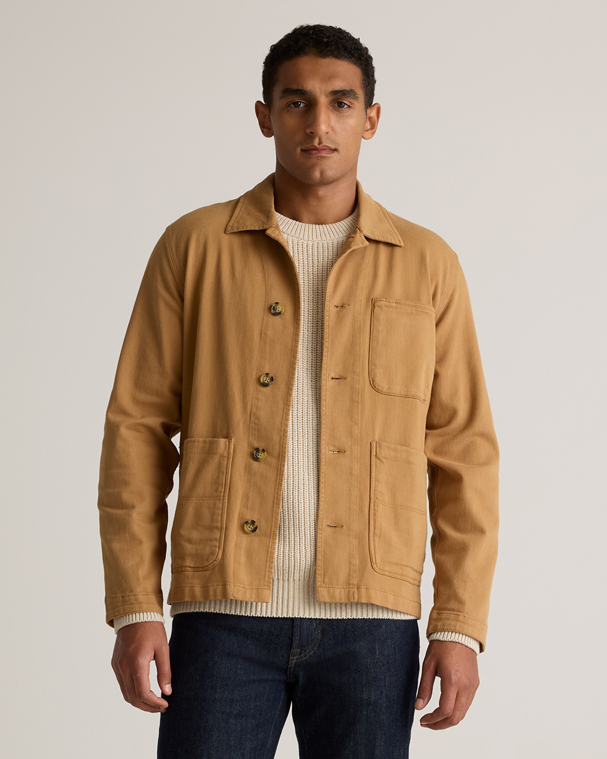 Quince | Men's Organic Comfort Stretch Chore Jacket in Tobacco, Size XXL, Organic Cotton | Quince