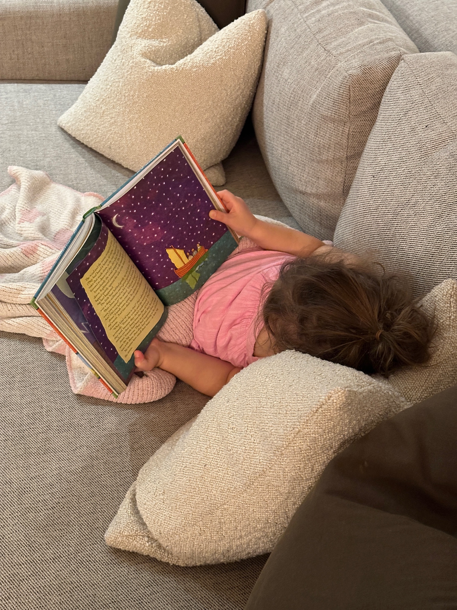 Nothing makes me happier than seeing my girl love books and Jesus 😍. Found her snuggled up on the couch reading the Jesus Storytime Bible that was a gift from a dear friend. This is one of the ways we have been intentional about teaching her who Jesus is. Sweetest thing 🥹. 

#LTKFamily #LTKGiftGuide #LTKKids