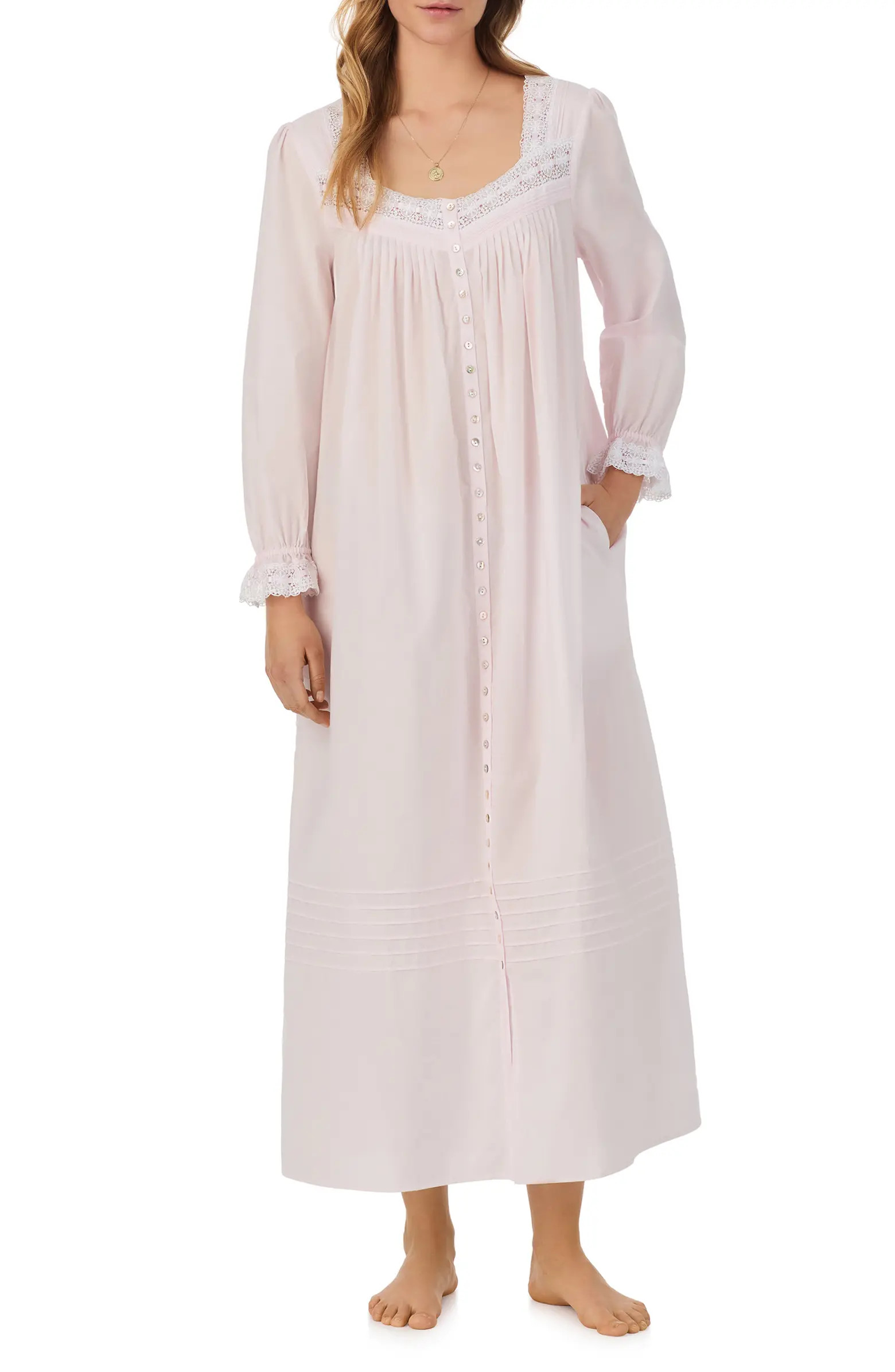 Long Sleeve Cotton Lawn Nightgown | Nordstrom