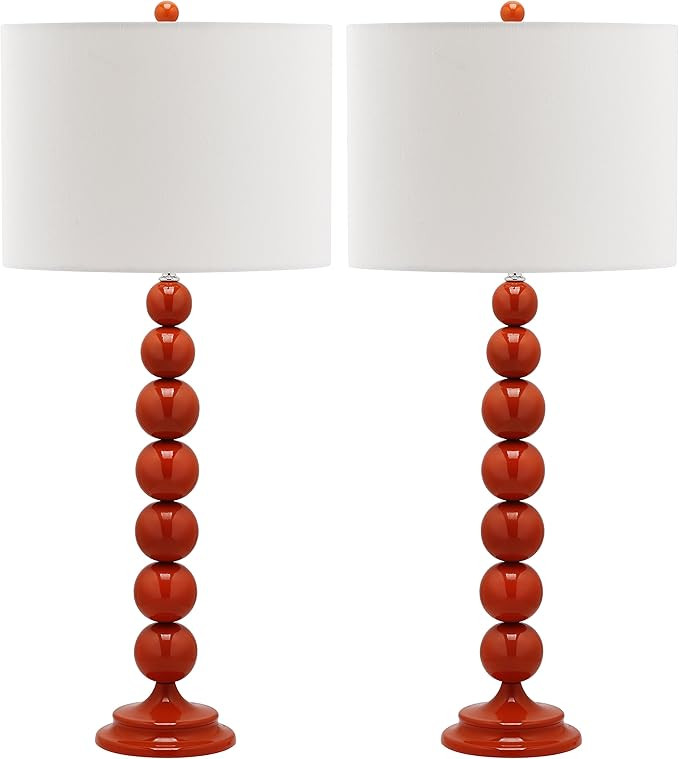 SAFAVIEH Lighting Collection Jenna Modern Contemporary Orange Stacked Ball 32-inch Bedroom Living... | Amazon (US)
