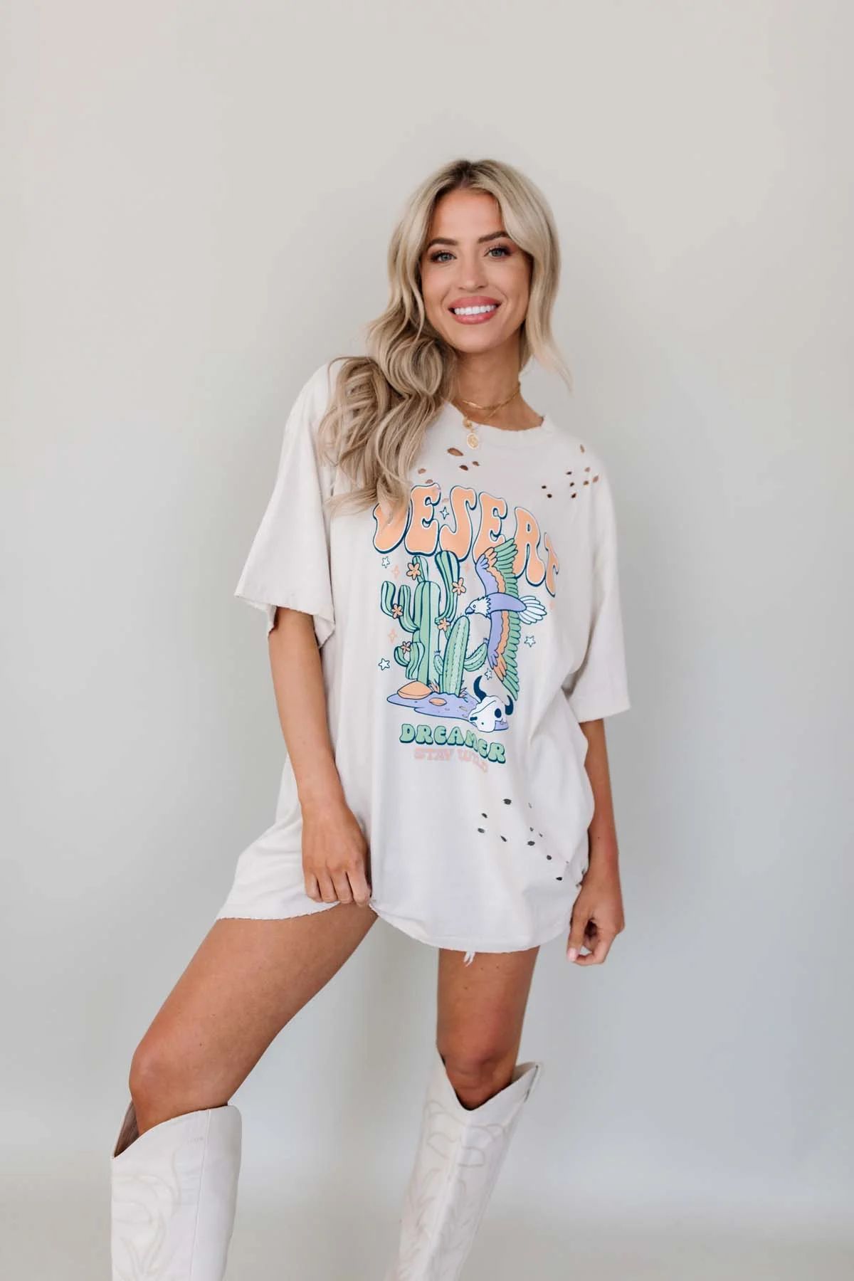 Distressed Cactus Graphic Tee | The Post