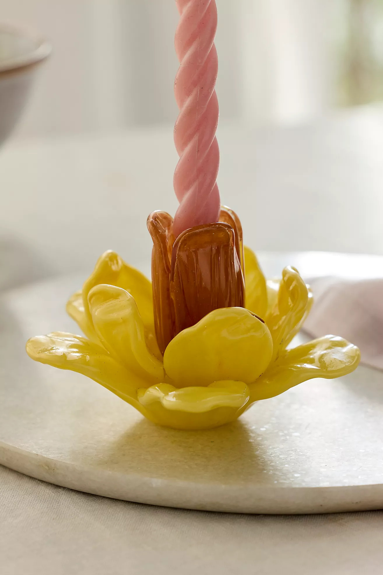 Glass Bloom Taper Holder | Anthropologie (US)