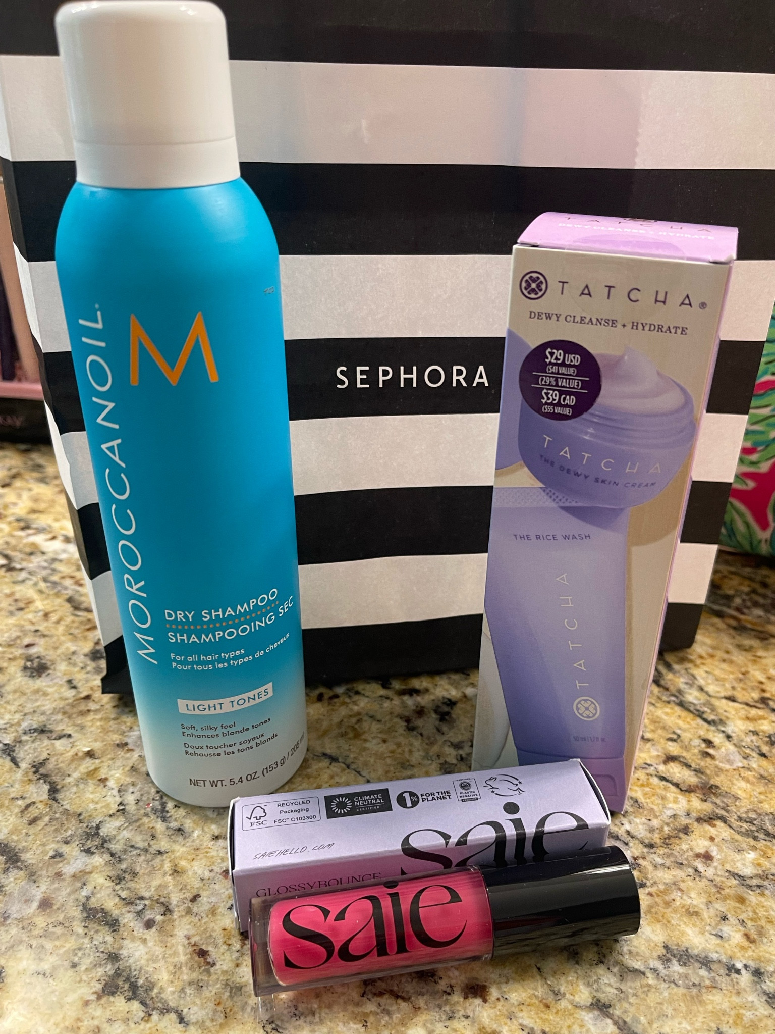 Dry shampoo for blonde hair, tatcha cleanser & moisturizer, pink lip gloss  

#LTKFindsUnder50 #LTKBeauty #LTKOver40