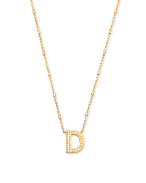 Letter D Pendant Necklace in Gold | Kendra Scott