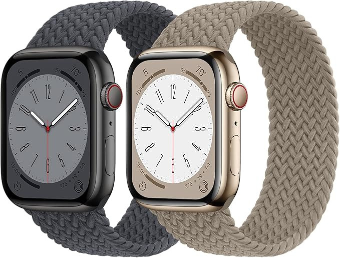 Braided Solo Loop Compatible with Apple Watch Band 38mm 40mm 41mm 42mm 44mm 45mm 49mm, Stretchy W... | Amazon (US)