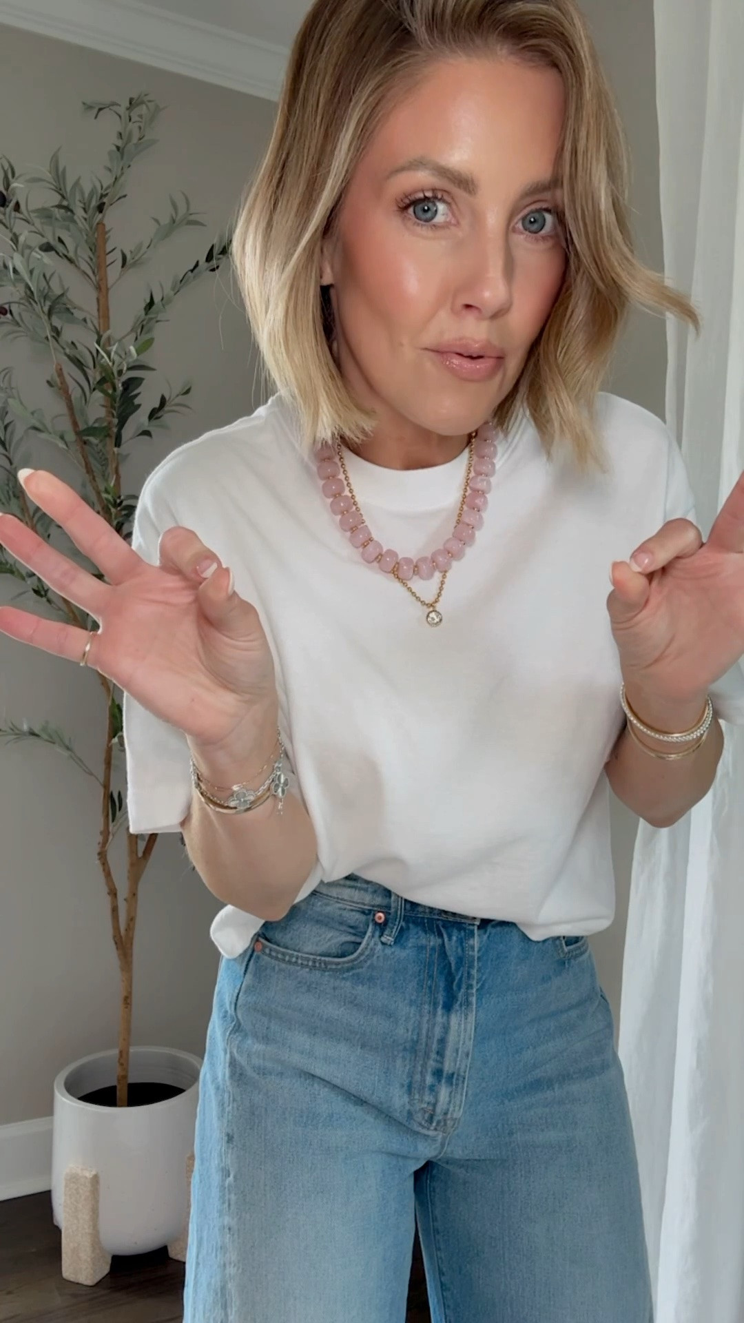 XS Target tee / 24 jeans (a size down for me!) / sandals are true to size and so cute and comfy!

#LTKPetite #LTKOver40 #LTKootd