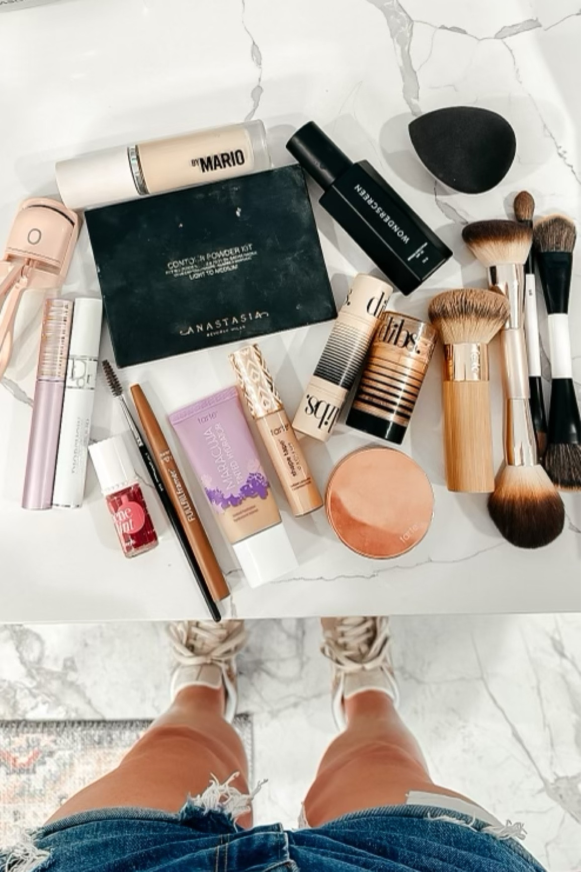 Makeup! 
Makeup By Mario: 5N 
DIBS Duo: Shade 2 
DIBS highlight: Highroad highlight
Shape tape: 22N
Tinted moisturizer: Light Medium beige

Codes: 
Tarte: DANIELLE15 



#LTKFind #LTKbeauty #LTKunder50