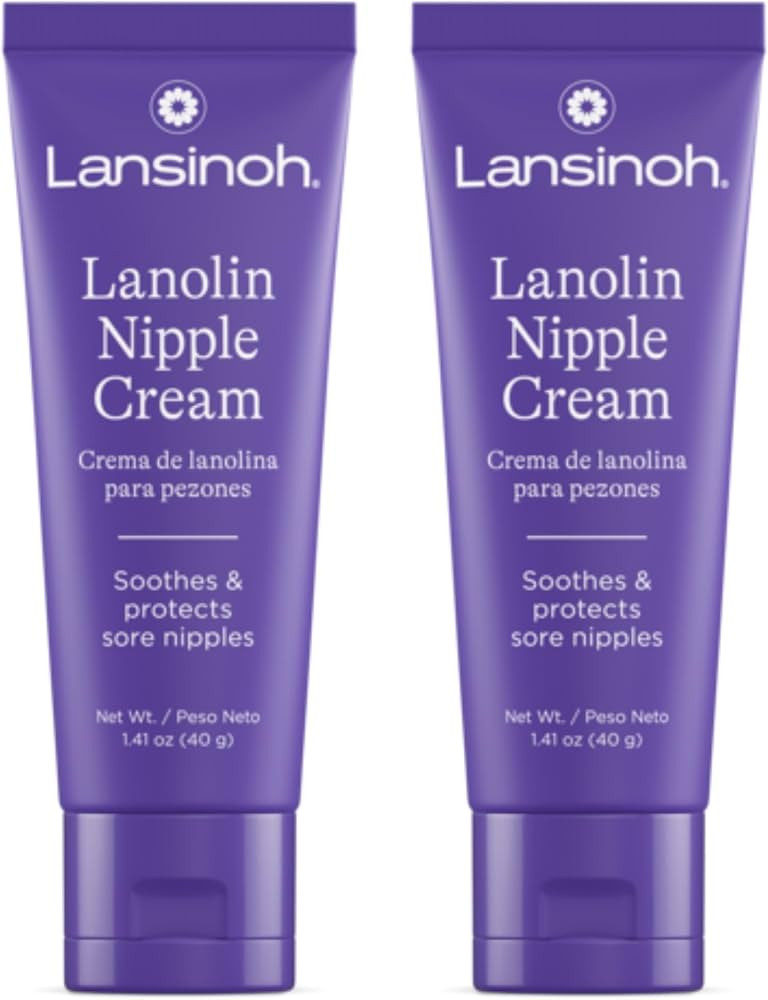 Lansinoh Lanolin Nipple Cream Safe for Breastfeeding Baby, 100% Natural Nipple Butter, Breastfeed... | Amazon (US)
