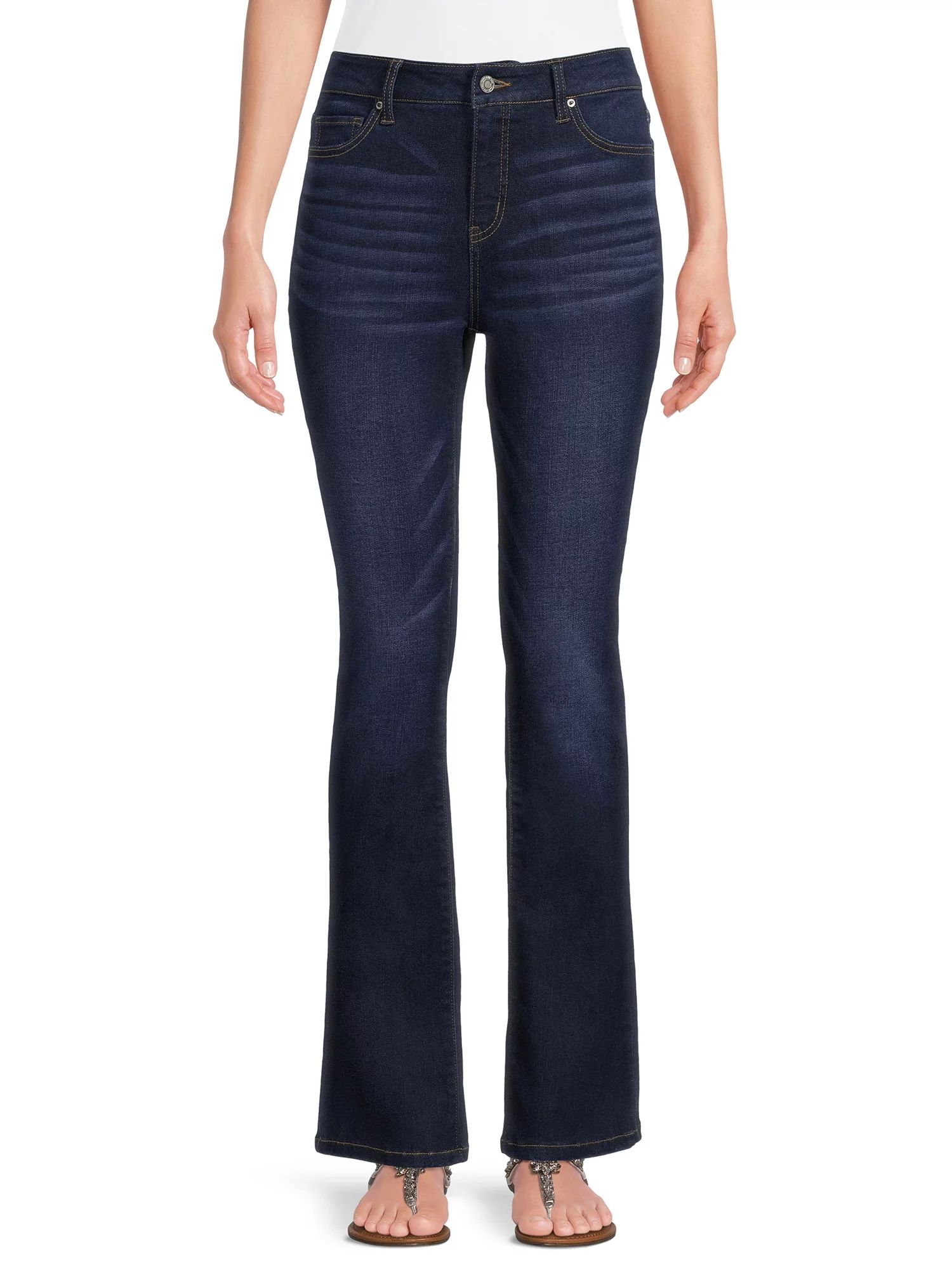 Time and Tru Women's High Rise Bootcut Jeans - Walmart.com | Walmart (US)