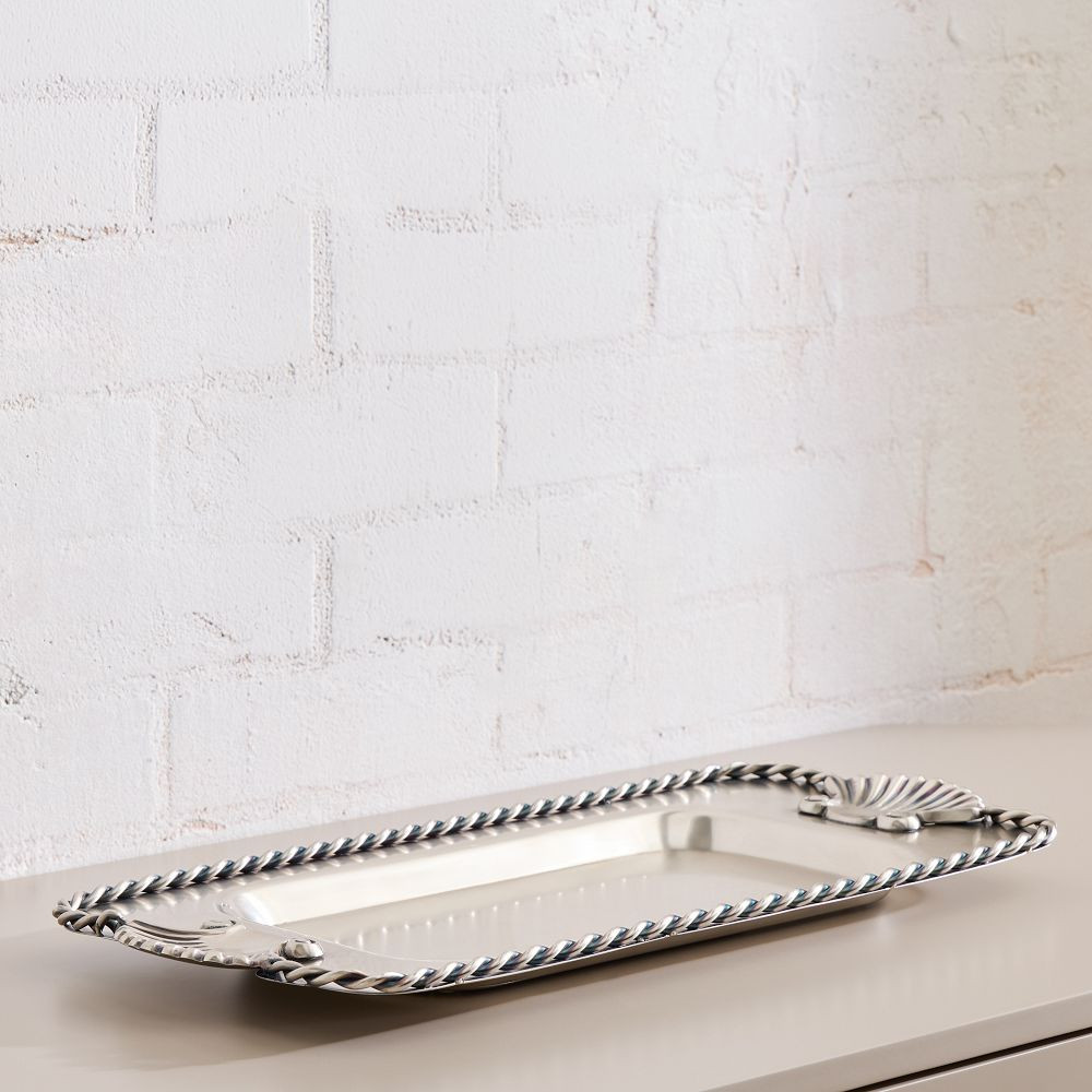 Solei Metal Rectangle Tray & Cheese Board Set | West Elm (US)