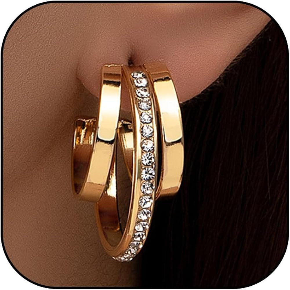 Climber Hoop Earrings for Women Gold Silver Spiral Earrings for 3 Holes Hypoallergenic Earrings M... | Amazon (US)