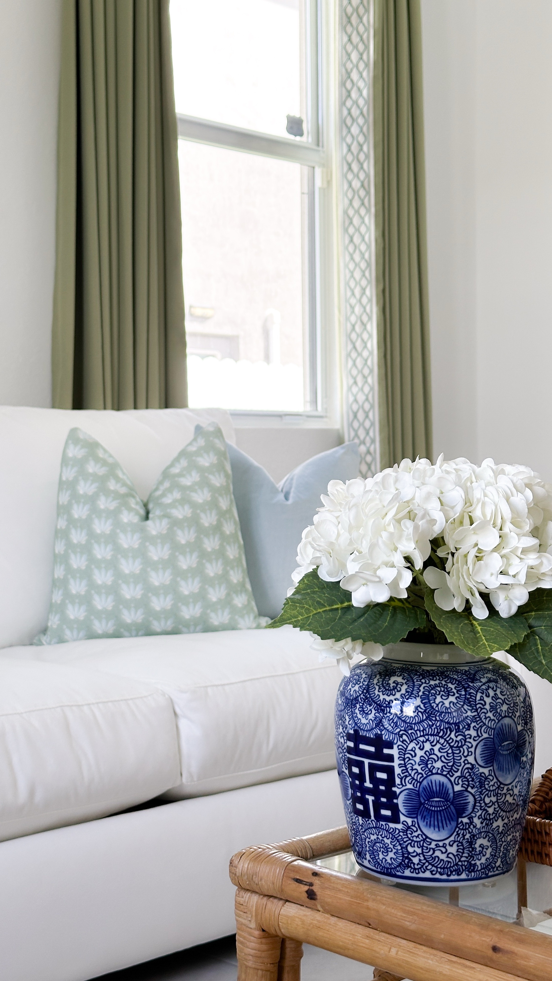 Never underestimate the power of adding a pop of color to your space 🌿

We swapped these generic white curtains for chic, elegant sage green curtains with an accent trim and it made allll the difference! Slowly making our house into a home ✨

Comment SHOP for details to these exact curtains 🤍 #beforeandafterhomeedition #homedecorideas #grandmillennialdecor #classichomedecor #timelessdecor #blueandgreendecor #homedecoratingtips #decortips
