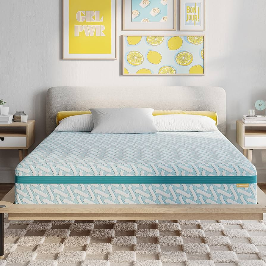 Simmons Blue Dream Gel Memory Foam Queen Mattress - 10 Inch Medium Firmness Bed in a Box - CertiP... | Amazon (US)