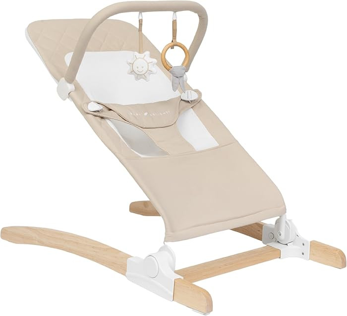 Baby Delight Heirloom Aspen Wooden Baby Bouncer, Organic Oat | Amazon (US)