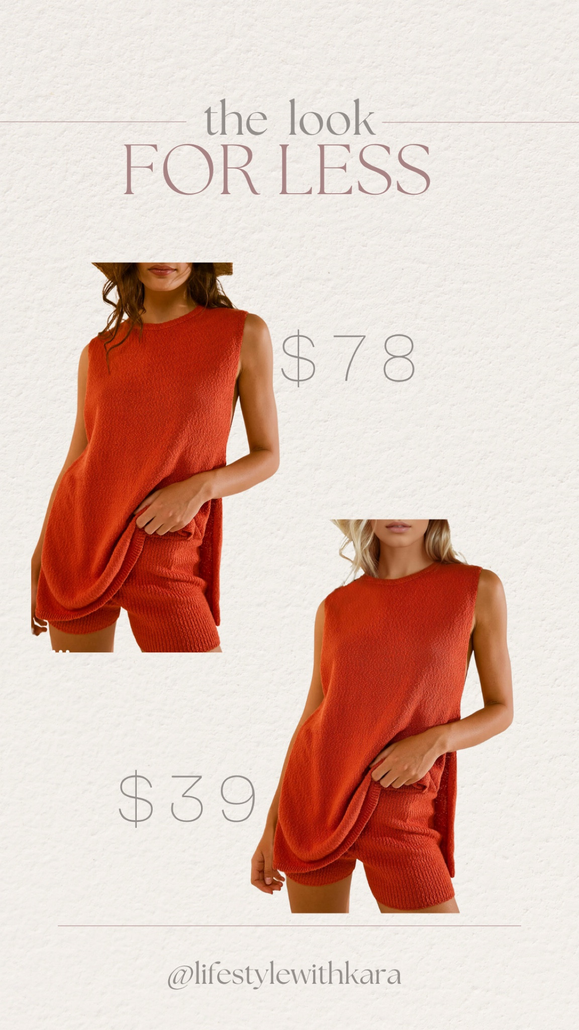 The look for less! 

#LTKStyleTip