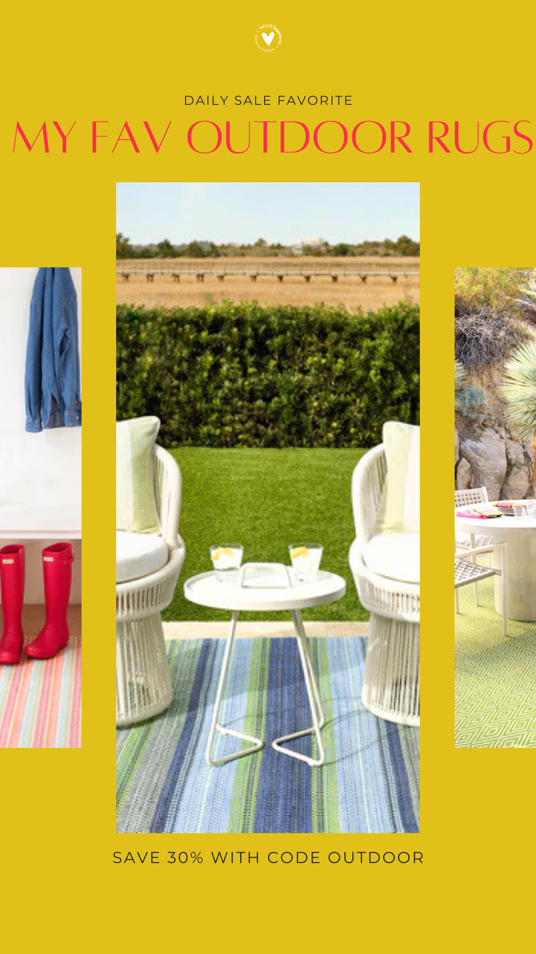 My favorite outdoor rugs are ON SALE! 
Save 30% with code OUTDOOR!

Such an easy way to elevate your patio or porch for spring + summer ☀️
 

 #LTKHome #LTKSaleAlert