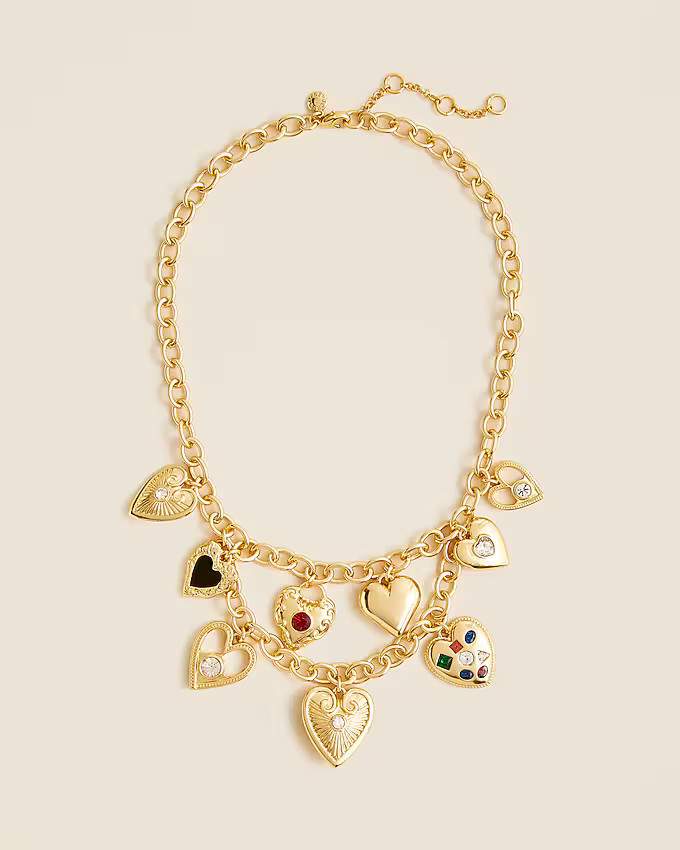 Layered heart charm necklace | J. Crew US
