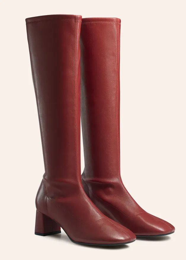 Knee High Stretch Leather Boot | ME+EM US