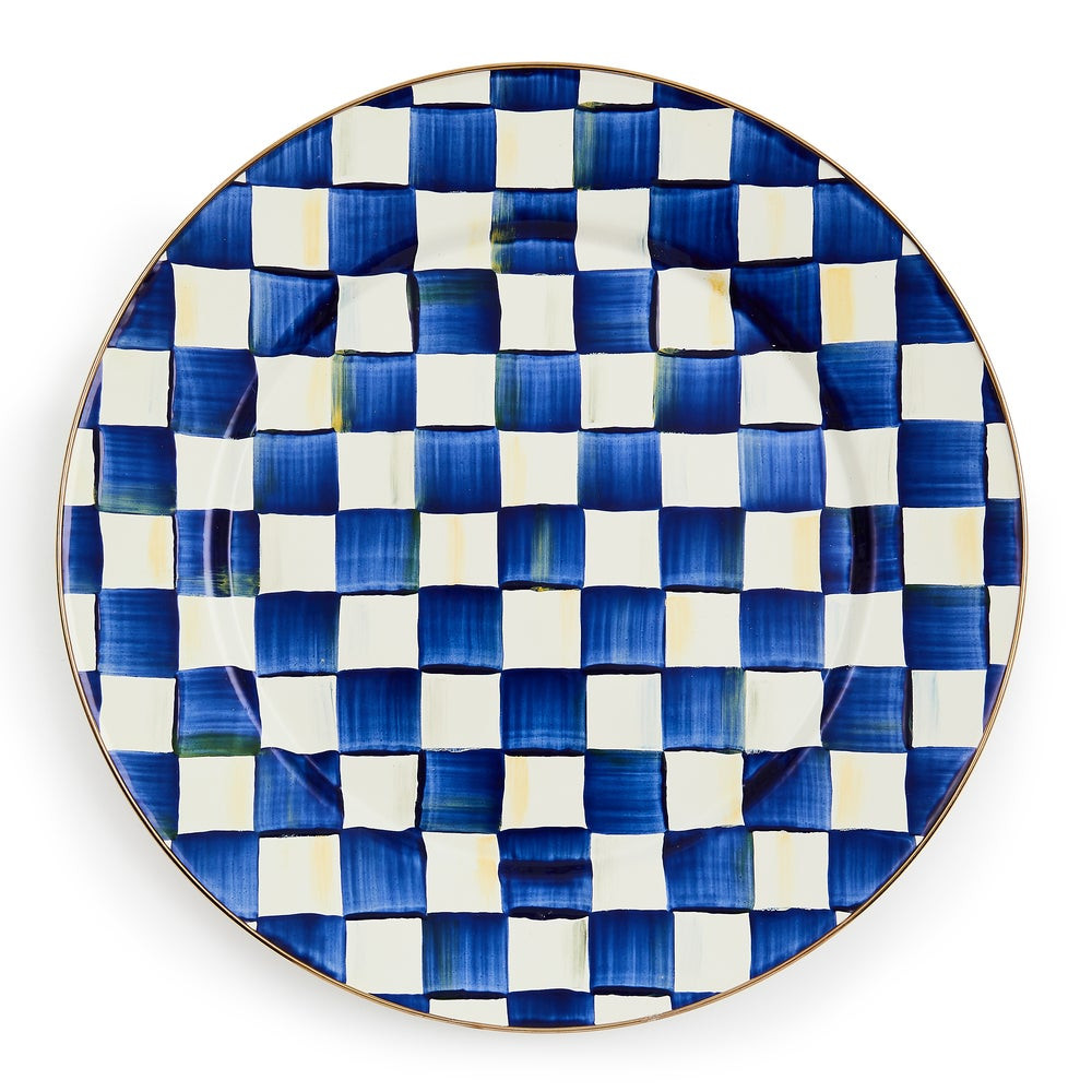 Check Enamel Serving Platter | MacKenzie-Childs