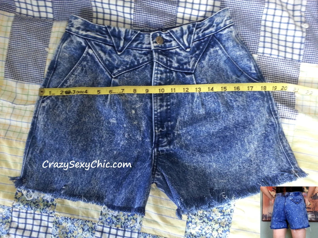 Vintage Acid Wash High Waist Rockies Denim Shorts size 27 waist Medium | Etsy (US)