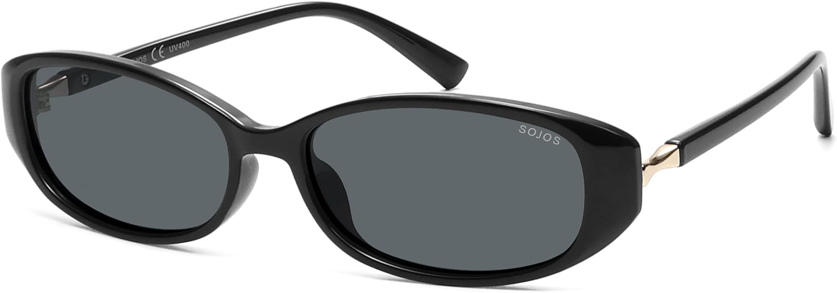 SOJOS Trendy Polarized Retro Oval Sunglasses for Women Chic 90s Sunnies Lightweight Narrow Shades... | Amazon (US)