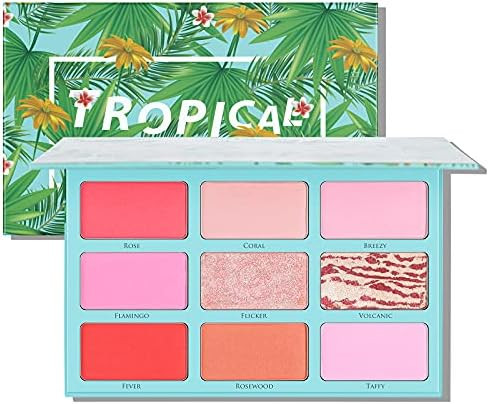 Docolor Blush Palette,9 Colors Tropiacal Blush Makeup Palette Matte Powder Bright Shimmer Face Br... | Amazon (US)