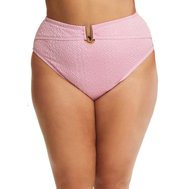 Time and Tru Women's U-Trim High Waist Bikini Swim Bottoms, Sizes S-3X - Walmart.com | Walmart (US)