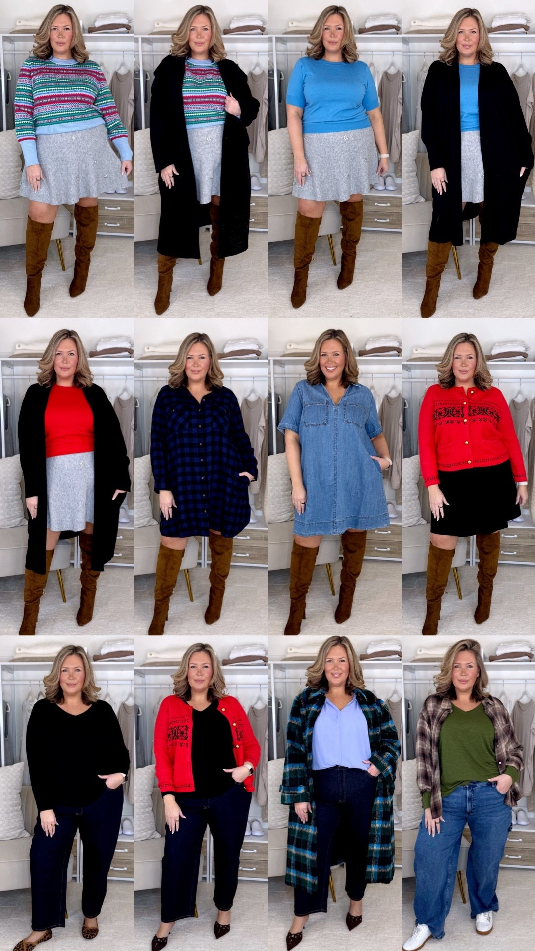 Not Your Mom’s Walmart haul! 1. Wearing a XXL in the skirt, sweater, and coat! Wearing a XXL in the blue top! 2. Wearing an XXL in the red top, 2X in the duster cardigan! 3. Wearing an XXL in the red sweater and 2X in the black skirt! 4. Wearing a 2X in the dress and duster! 5. Wearing a 2X in this denim dress! 6. Wearing a 20W in these jeans and 2X in the black tee. Wearing an XXL in the red sweater. 7. Wearing a 20W in these jeans, 2X in the blouse and coat! 8. Wearing a 20W in the carpenter jeans, 3X in the plaid top and 2X in the green top! Size up in both! @walmartstyle #walmartpartner #walmartstyle

Plus size fashion, Walmart fashion, affordable fashion, winter outfit ideas, winter layers, midsize fashion, midsize fashion, ootd, mom style

#LTKFindsUnder50 #LTKPlusSize #LTKgrwm